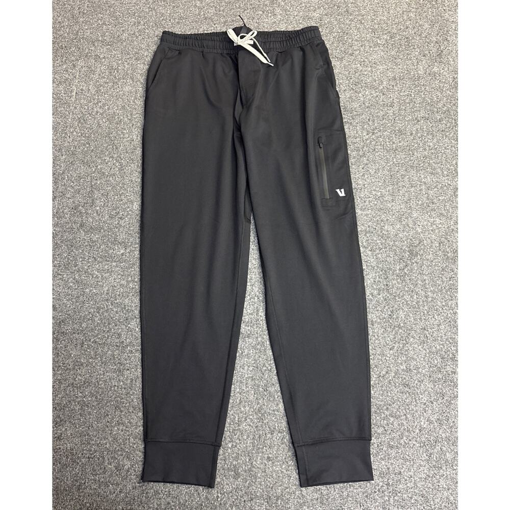 Vuori Mens Large Black Sunday Performance Joggers Sweatpants Active Stretch $110